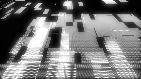 Futuristic white digital animated background. Abstract noise mosaic animati.. Stock Footage 290855443