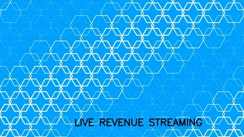 Futuristic White Hexagonal Network Grid Animation with Live Revenue Streaming Stock Footage 340899383