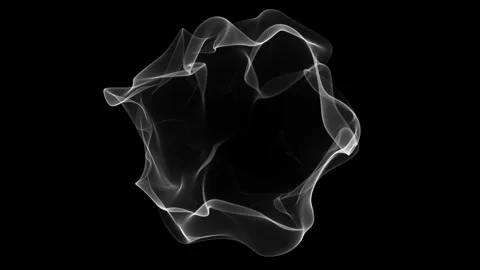 Futuristic White Liquid Shape Motion Stock Footage 340248935