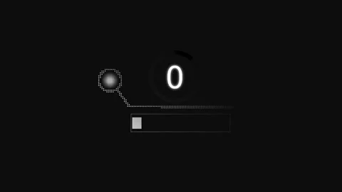 Futuristic white loading bar indicator. Futuristic white loading bar progre.. Video stock 337021356