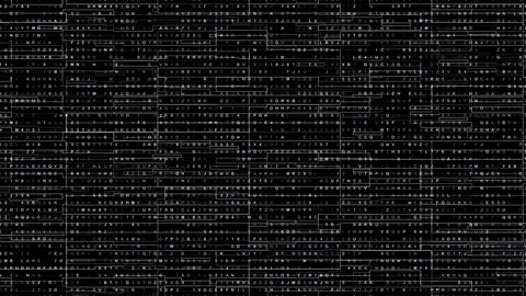 Futuristic White Matrix Glitch Digital Patterns With Hi-Tech Stock Footage 345642923
