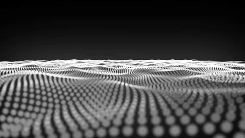 Futuristic white particle wave Stock Footage 149829352