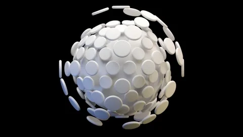 Futuristic White Sphere 101 Stock Footage 263309730