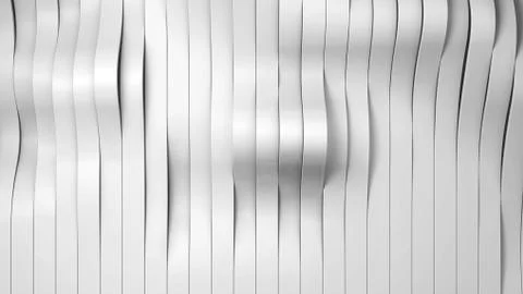 Futuristic white stripes background, 3d illustration Stock Illustration