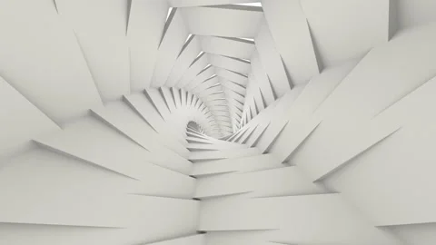 Futuristic white tunnel. Concept of the future. Seamless loop. Stock Footage 130178319