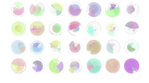 Futuristic widget designs in color Stock Footage 171684454