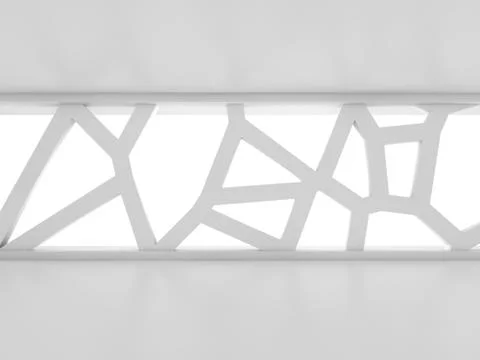 Futuristic window wall. Digital 3d art Ilustración de archivo