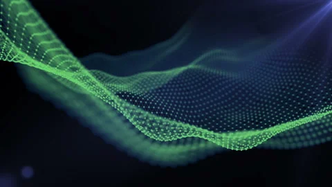 Futuristic wire animation waving. Abstract background loop. Video stock 86192717