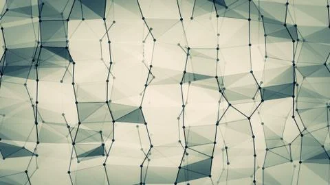 Futuristic Wireframe Geometry Structure Stock Illustration