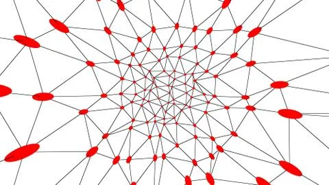 Futuristic Wireframe Geometry Structure Stock Illustration