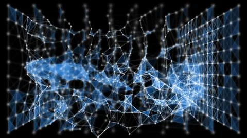 Futuristic Wireframe Geometry Structure Illustrazione stock