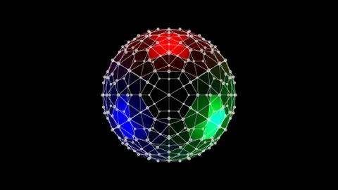 Futuristic Wireframe Geometry Structure Illustrazione stock
