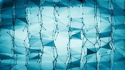 Futuristic Wireframe Geometry Structure Stock Illustration