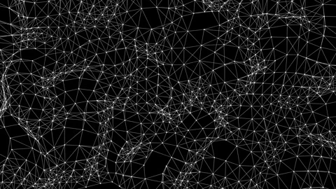 Futuristic wireframe mesh undulation. Stock Footage 260861708
