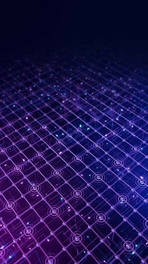 Futuristic Wireless Mesh Network with AI Data Grid Stock Footage 342623305