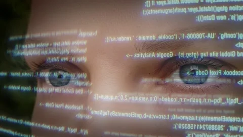 Futuristic women computer Stock Footage 131268866