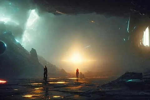 Futuristic World, Artificial intelligence, technology, AI automation Ilustración de archivo