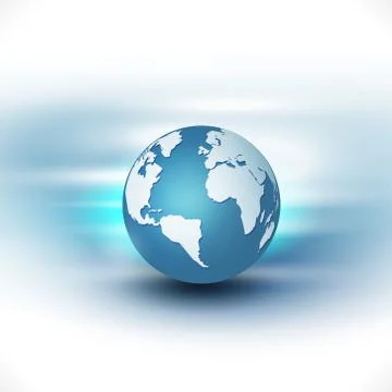 Futuristic world network communication and technology Stock Illustration