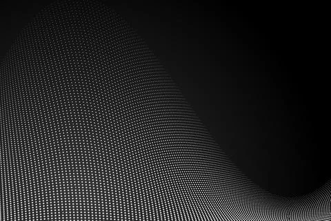 Futuristic wormhole wave of data dots background Stockillustratie