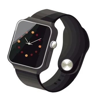 Futuristic wristwatch icon technology innovation Stock Illustration