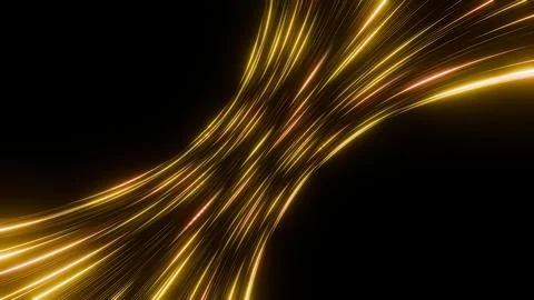Futuristic yellow and blue Light Speed Lines on Dark Background Stock Illustration