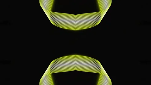 Futuristic yellow and white glowing animation with seamless motion Stock Footage 339254893