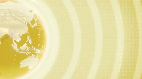 Futuristic Yellow Background with Globe Earth Abstract Animation Stock Footage 115084665