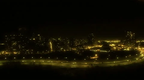 Futuristic Yellow City Stock Footage 48146789