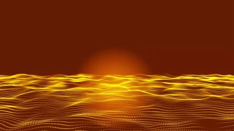 Futuristic yellow trapcode form wave animated background. Abstract technolo.. Stock-Footage 290855927
