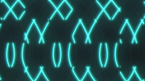 Futuristic zigzag pattern with blue glowing lines Vídeo Stock 303541392