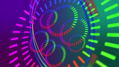Futuristics Hud Background Green Bubble Moving on Screen Stock Footage 185926028