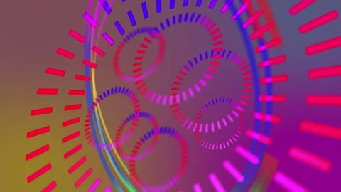 Futuristics Hud Background Pink Bubble Moving on Screen Stock Footage 185928748