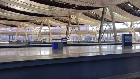 A Fuxing bullet train leaving Beijing South Railway Station Stock Footage 293666251