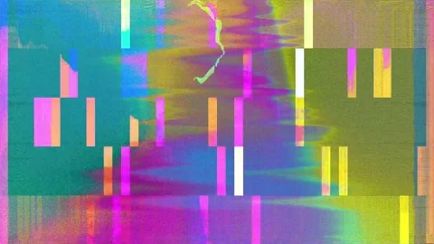 Fuzzy glitch screen and pixels loop animation. Stock Footage 241288387