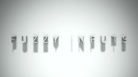Fuzzy inputs 3D title animation with shadows on a white background Stock Footage 298004598