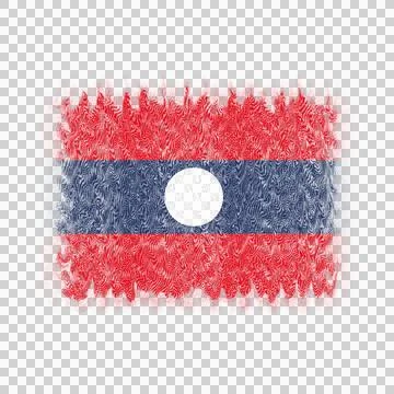 Fuzzy Noise Texture Laos Flag Graphic Stock Illustration