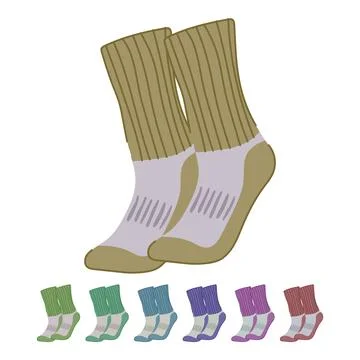 Fuzzy socks soccer vector cartoon graphic Ilustración de archivo