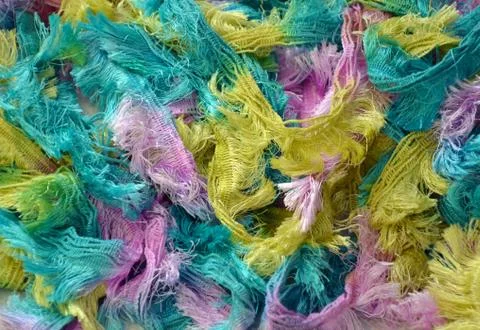 Fuzzy strings of yarn Stock Photos