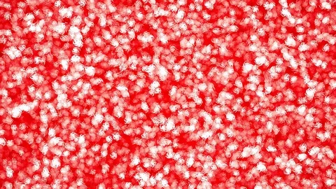 Fuzzy white on solid red dots background stock footage Stock Footage 101223255