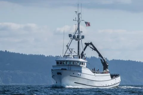 F/V Paragon returning to Seattle Stock Photos