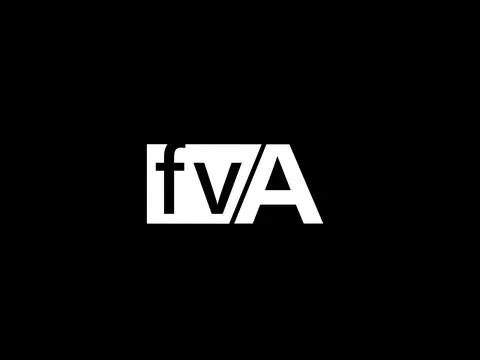 FVA Logo and Graphics design vector art, Icons isolated on black background Stock Illustration