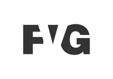 FVG logo design. Initial letter F V G bold font style for tech startups, co.. Stock Illustration