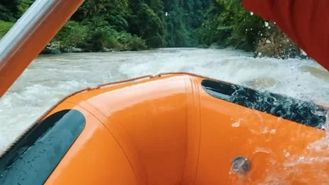 FVP Rafting in the river Stock Footage 278119942