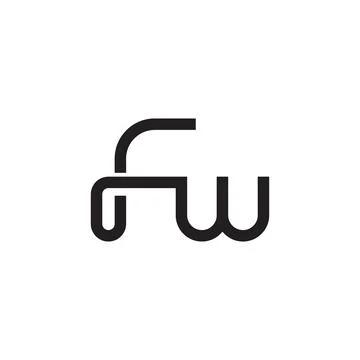 Fw initial letter vector logo icon Stock Illustration