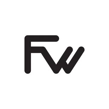 Fw initial letter vector logo icon Stock-Illustration