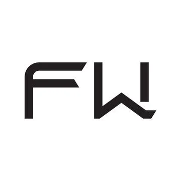 Fw initial letter vector logo icon Ilustração Stock