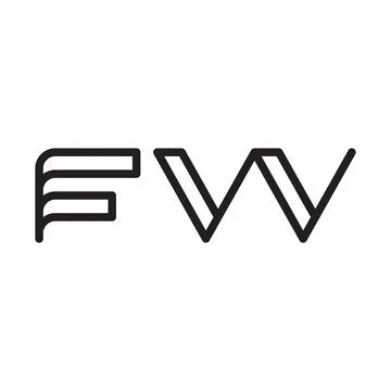 Fw initial letter vector logo icon Stock Illustration