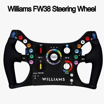 FW38 Steering Wheel 3D Model