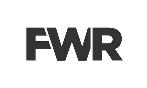 FWR logo design template with strong and modern bold text. Initial based ve.. Stock Illustration