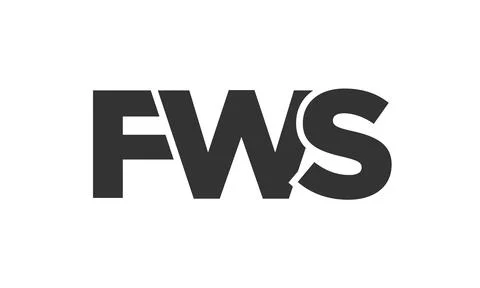 FWS logo design template with strong and modern bold text. Initial based ve.. Stock Illustration
